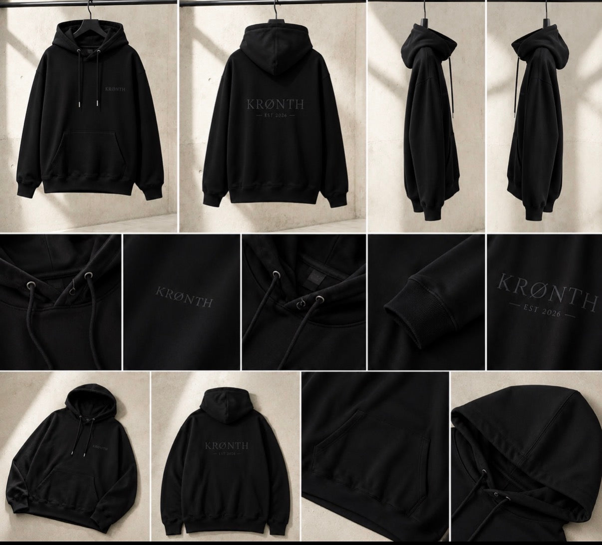 KRØNTH Essential Hoodie – Black